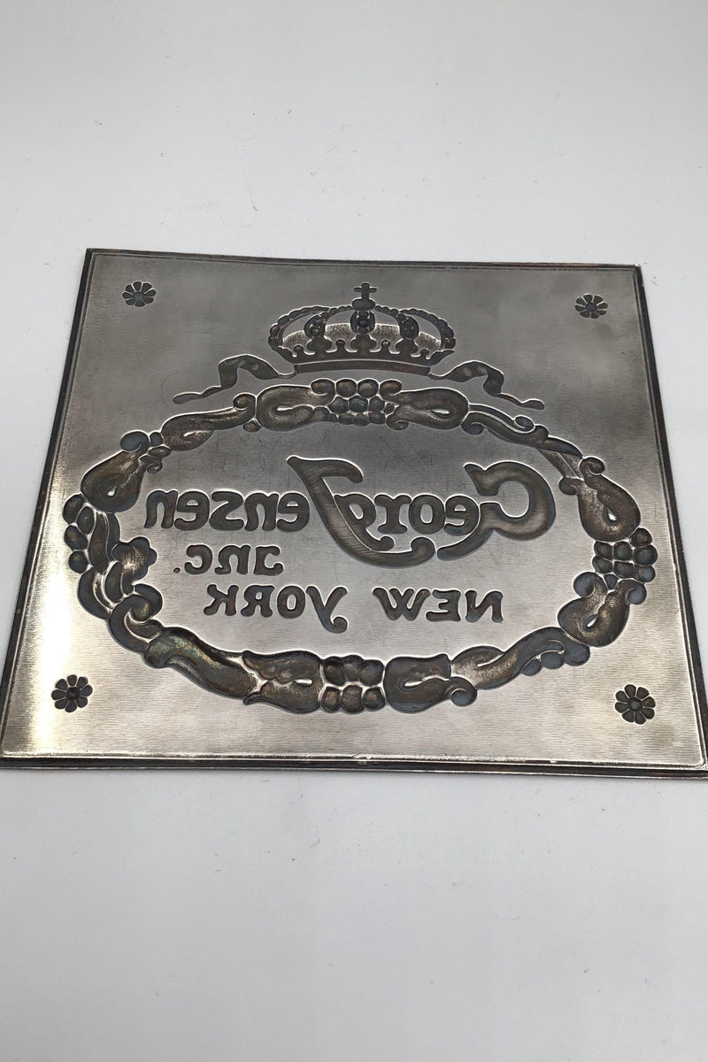 Georg Jensen Inc. New York  Forsølvet Forhandler Plaquette