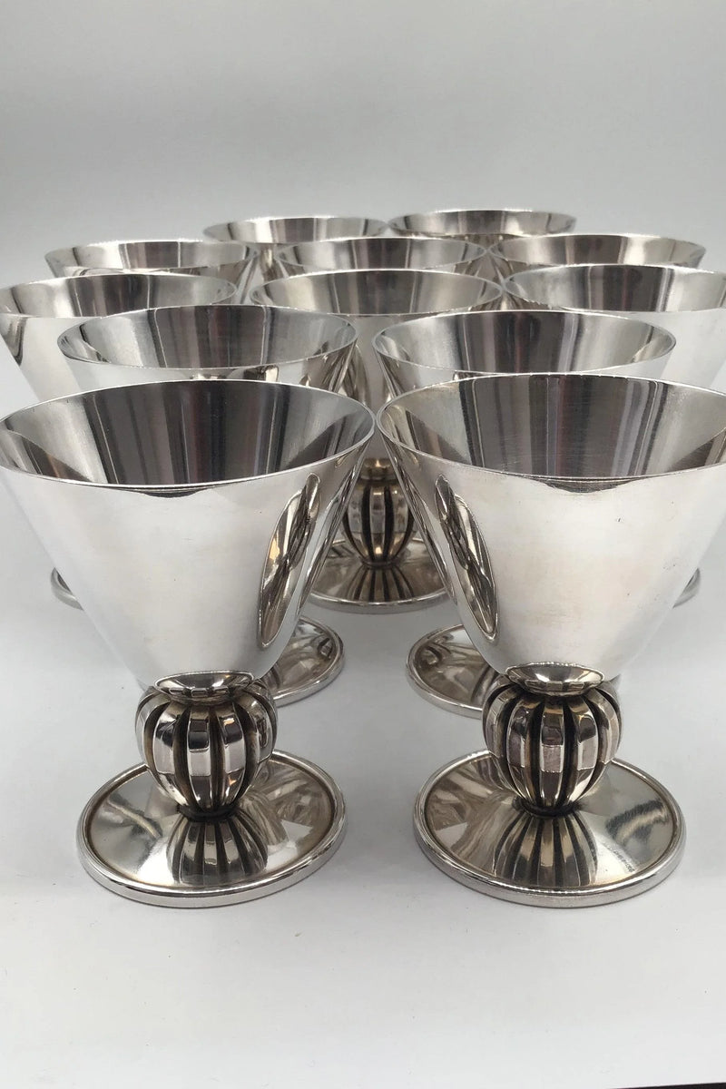 Evald Nielsen Sterling Sølv Cocktailglas (12 stk)