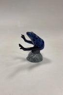 Royal Copenhagen Good Luck Frogs Figurine - Blue Frog No. 557