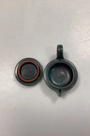 Lille olielampe i grøn/sort keramik