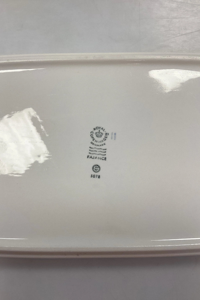 Royal Copenhagen Rødtop/Rødkant Rektangulært fad No. 3078