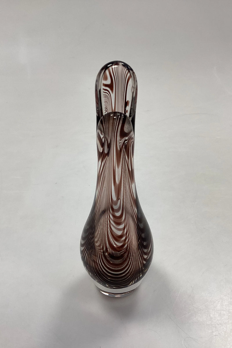 Holmegaard Duckling / Næb-Vase med mørkelilla guirlander