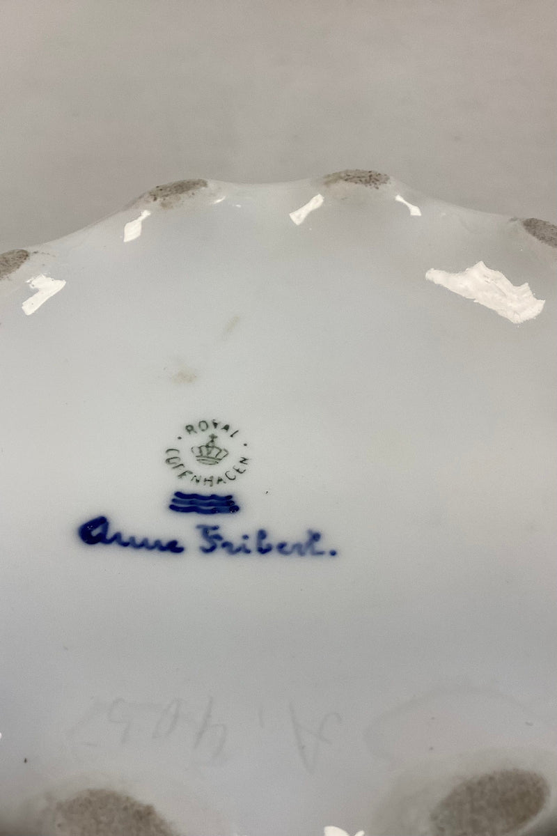 Royal Copenhagen Unika Vase af Anne Fribert med sydlandsk landskab og firben