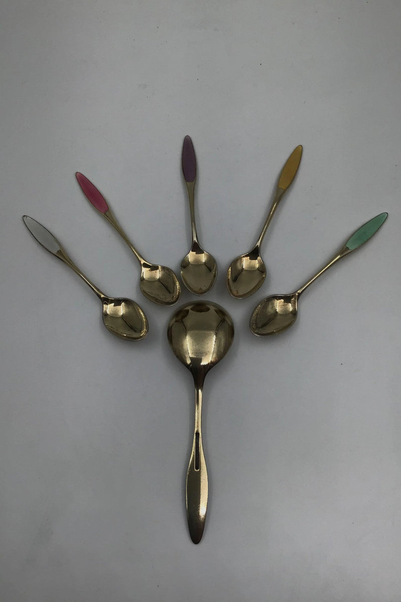 Frigast Sterling Sølv/Emalje Skeer (5+1)