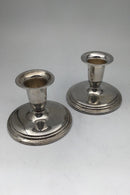 DGS Krone Sølv Lysestager (Par)