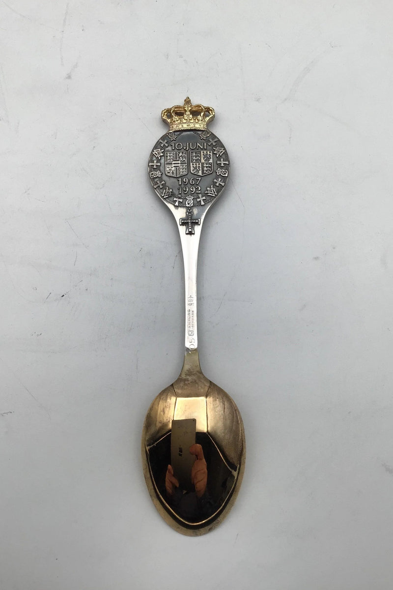 P Hertz Mindeske I Forgyldt Sterling Sølv fra 1992