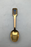 Anton Michelsen Commemorative Spoon In Gold-plated Sterling Silver from 1970.