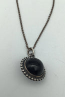 Georg Jensen Sterling Sølv Vedhæng No. 9C (Sort Agat)