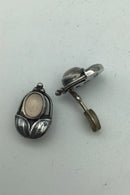 Georg Jensen Sterling Silber Ohrclips 2003 (Rosa Quarz)