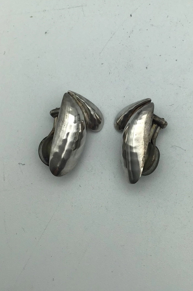 Georg Jensen Sterling Sølv Øreclips 2003 Isabell Kristensen