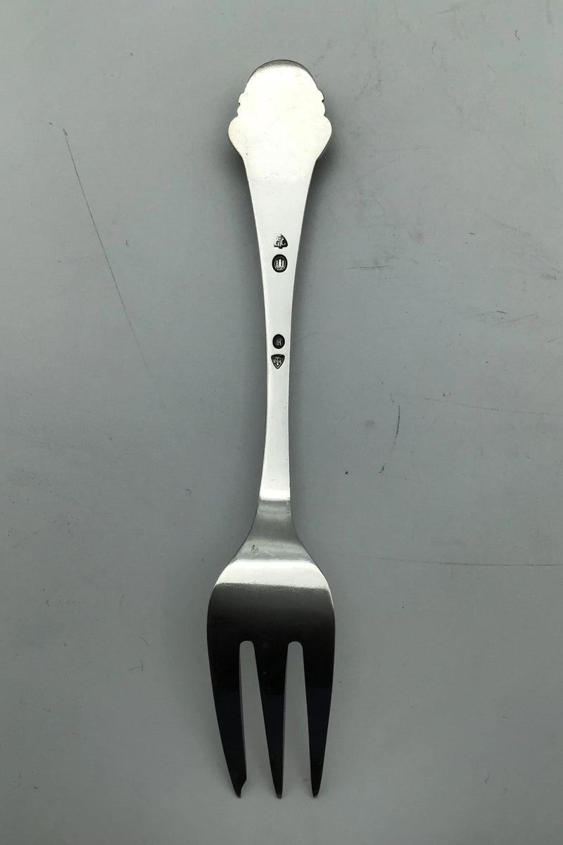 Sæt Dansk Arbejde (DTA) Sølv Kagegafler med Rav (12)