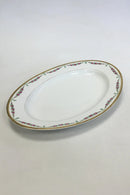 Royal Copenhagen Pattern no. 478 Rose garland with gold Large oval dish No 9039