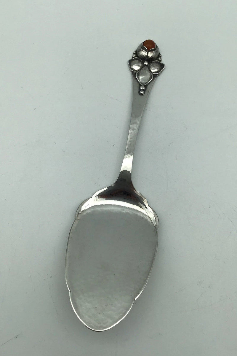 Dansk Arbejde (DTA) Sølv Serveringsspade med Rav