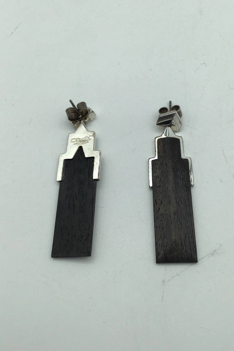 Lapponia Sterling Sølv Ibenholt Ørestikker Björn Weckström