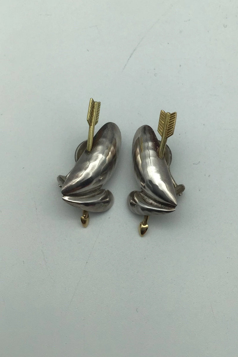 Georg Jensen Sterling Sølv/Guld Øreclips 2003 Isabell Kristensen