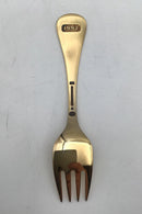 Georg Jensen Årsgaffel 1992 Forgyldt Sterling Sølv med emalje.