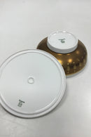 Tysk Hutschenreuther lågskål med guldekoration