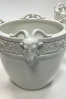 Villeroy and Boch Set of 2 white faience flower pot covers