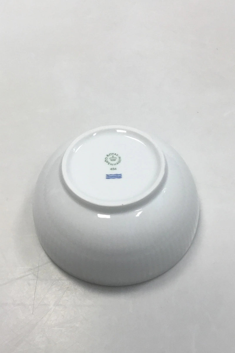Royal Copenhagen Hvid Riflet Skål No. 454
