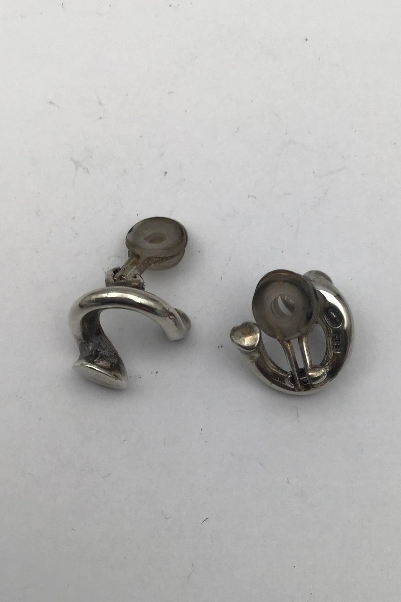 Georg Jensen Sterling Sølv Hjerte Øreringe (Clips) 2002 - Regitze Overgaard
