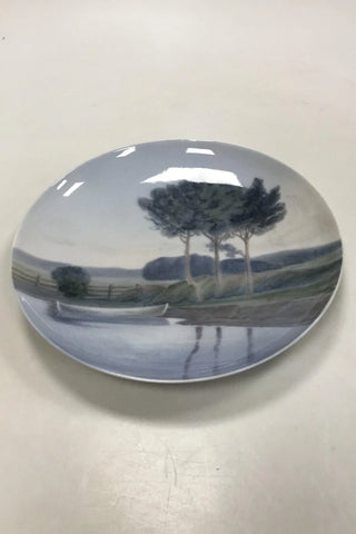 Bing og Grøndahl Art Nouveau Platte med Sø og Skov motiv No. 8179 / 357