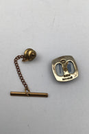 Georg Jensen Forgyldt Sterling Sølv (Royal Copenhagen) Slipsenål Revers Pin