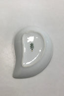 Bing & Grøndahl Hvidt glat stel med guldkant Nyreformet skål No 38