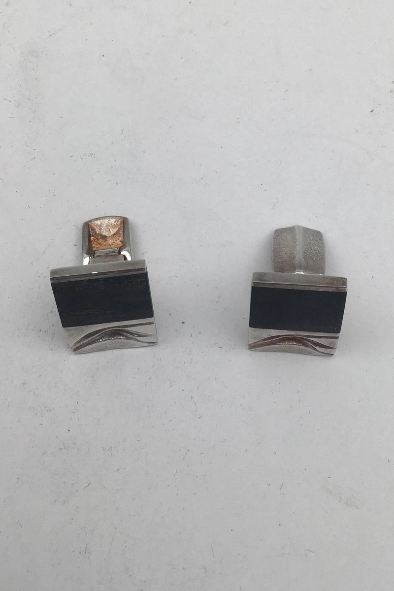 Lapponia Sterling Sølv / Ibenholt Manchetknapper Björn Weckström