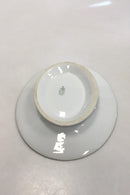 Bing & Grøndahl Hvidt glat stel med guldkant Oval skål på fod No 223