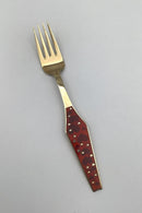 Sorenco Christmas fork 1969 of gold-plated sterling silver with enamel.