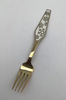 Sorenco Christmas fork 1967 of gold-plated sterling silver with enamel.