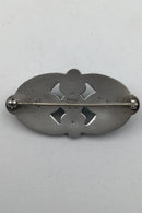 Georg Jensen Sterling Sølv Broche No. 156 Grøn Agat