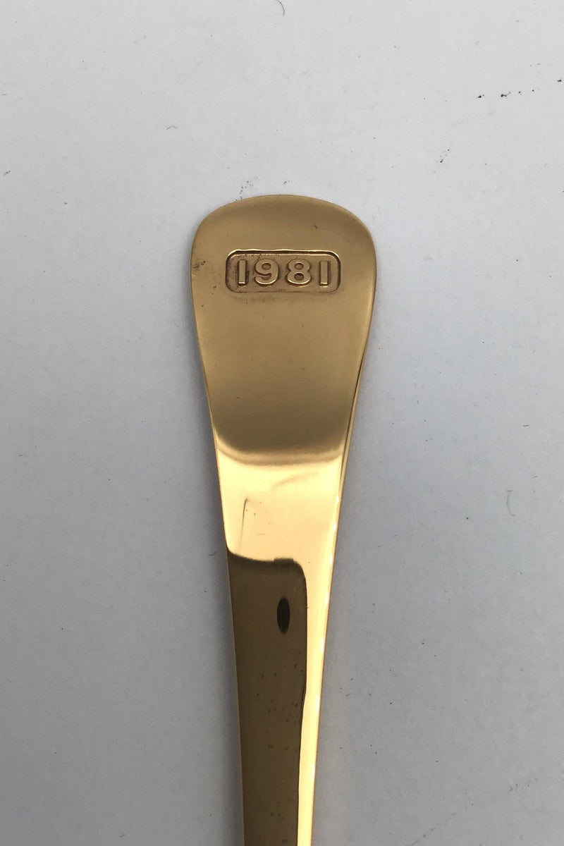 Georg Jensen Annual Fork 1981 Gold-plated Sterling Silver with enamel.