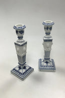 Royal Copenhagen Musselmalet Riflet Et par lysestager No 15