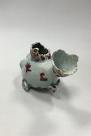 Royal Copenhagen Vase udformet som en fisk (Knurhane?)