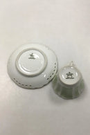 Dahl Jensen Dronningstel med grøn dekoration Mokkakop