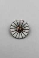 Anton Michelsen Forgyldt Sterling Sølv og Emalje Marguerit Broche