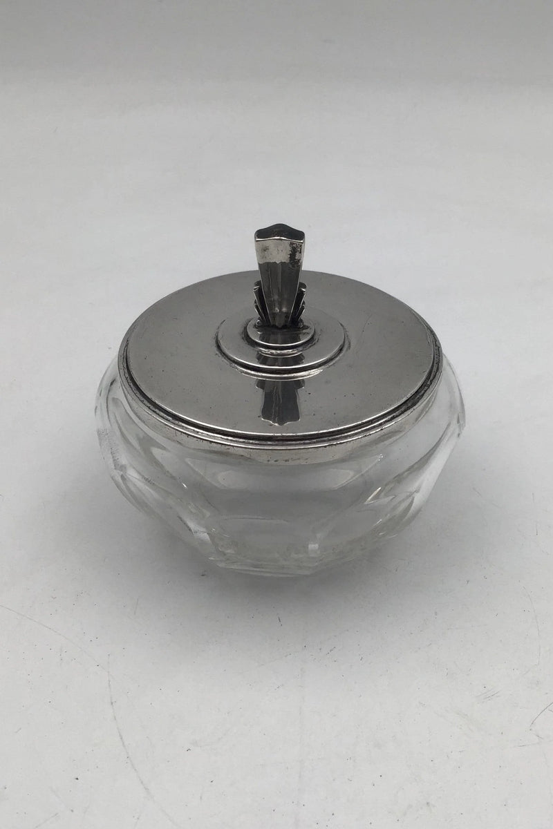 Georg Jensen Sterling Silver Lid and Baccarat Crystal Confiture Glass No. 134C