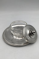 Georg Jensen Sterling Sølvlåg og Baccarat Krystal Confiture Glas samt underfad No. 600A