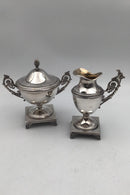 Mema Empire Silber Creme und Zucker Set