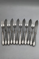 Dansk Empire Sølv Fiskebestiksæt (12)