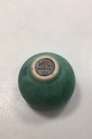 Saxbo Eva Stæhr Nielsen Lille Stentøjsskål med flot grøn glasur No 38