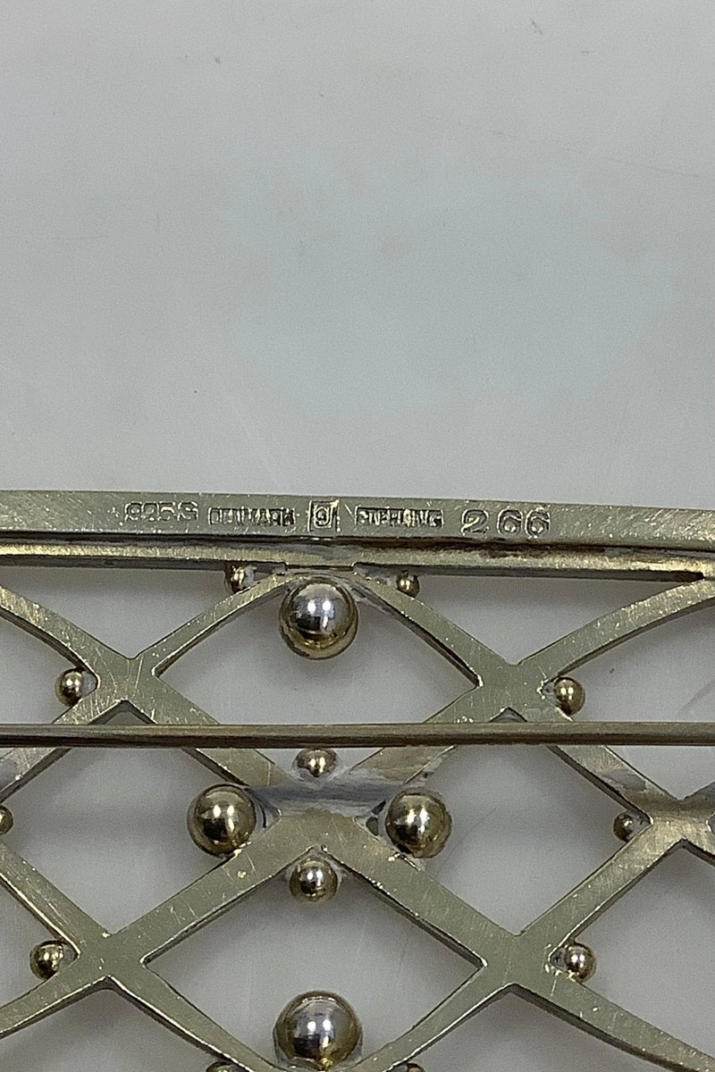 Georg Jensen Forgyldt Sterling Sølv Broche No 266