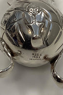 Dänisch Silber Pfefferstreuer Hugo Grun Maßnahmen 9,5cm / 3,74 Zoll