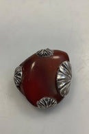 A. Ring Dansk Sølv Broche med Rav