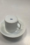 皇家哥本哈根白色花朵丹妮卡珍珠瓷巧克力杯 No 3512