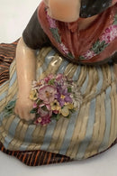 Royal Copenhagen Overglasur Figur af Farø Blomster Pige No. 12416