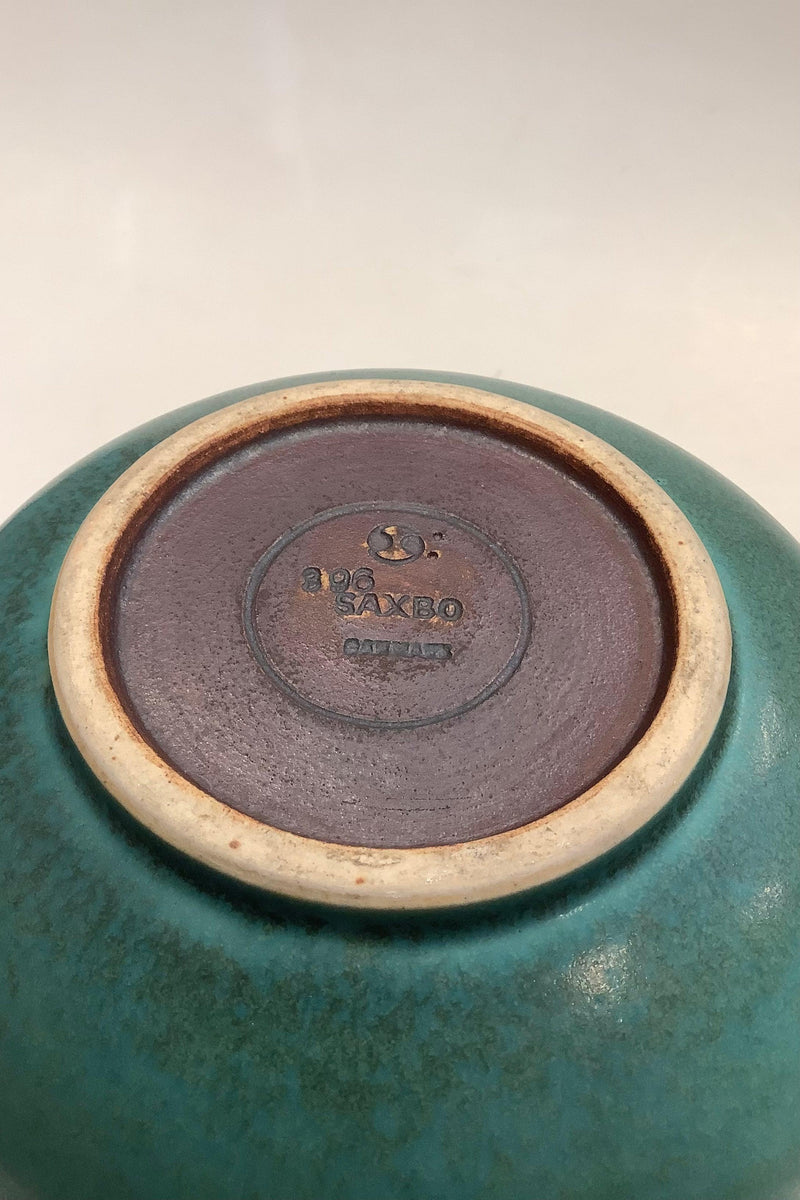 Stor Saxbo Vase i Flot Grøn Harepels glasur No 396