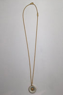 Georg Jensen Forgyldt Sterling Sølv Halskæde med Margueritvedhæng