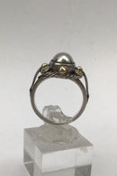 Georg Jensen Sterling Sølv Ring No. 1A (Delvist Forgyldt)